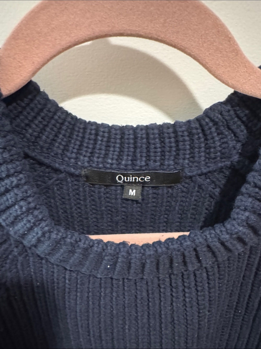 Quince Navy Ribbed Crewneck Sweater - Women - Picture 2 of 5